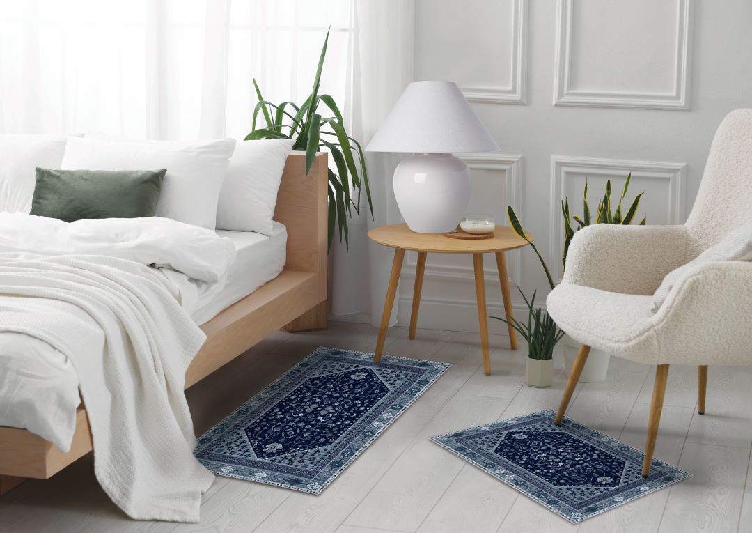 Farrah 2pc Print Flannel Washable Rugs 20x32/24x40