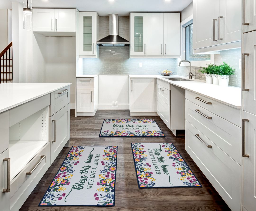 Cucina Love Laugh 3PC Kitchen Rug Set