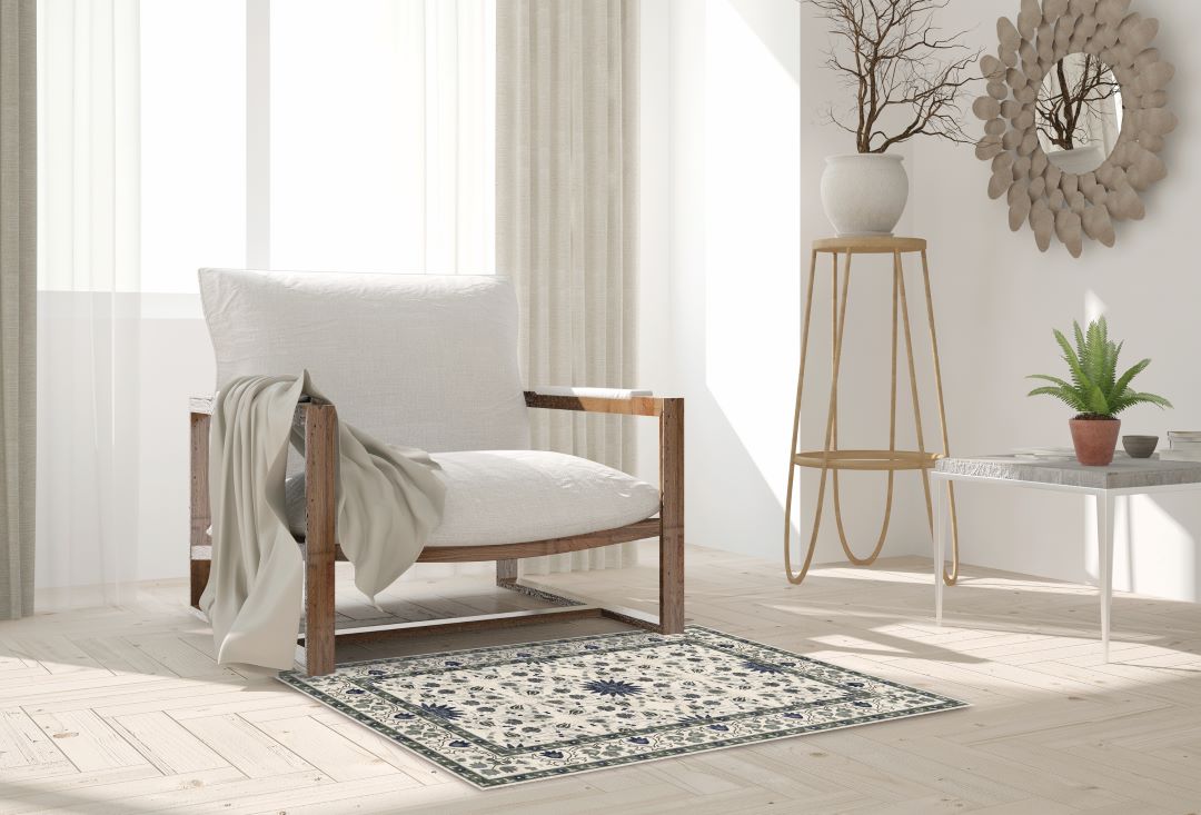 Zara Print Flannel Washable Rug 24"x36"