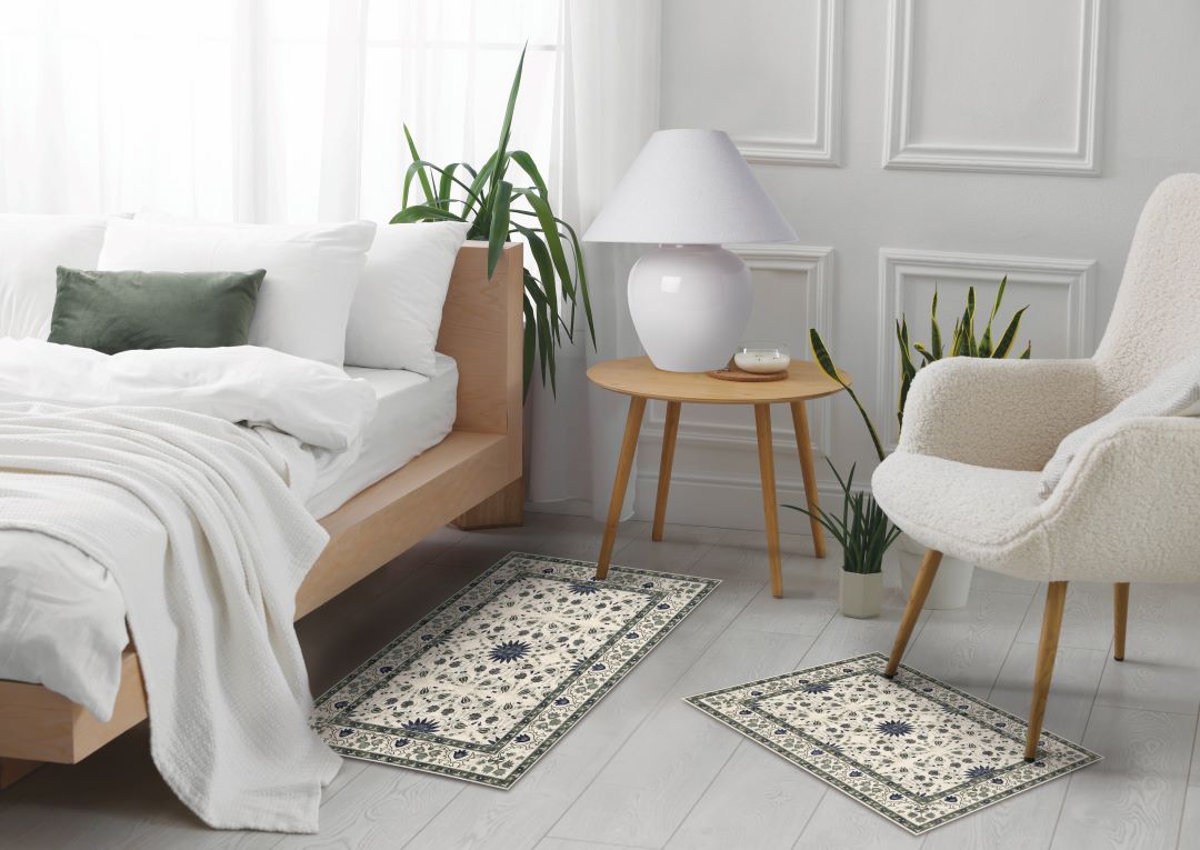 Zara 2pc Print Flannel Washable Rugs 20x32/24x40