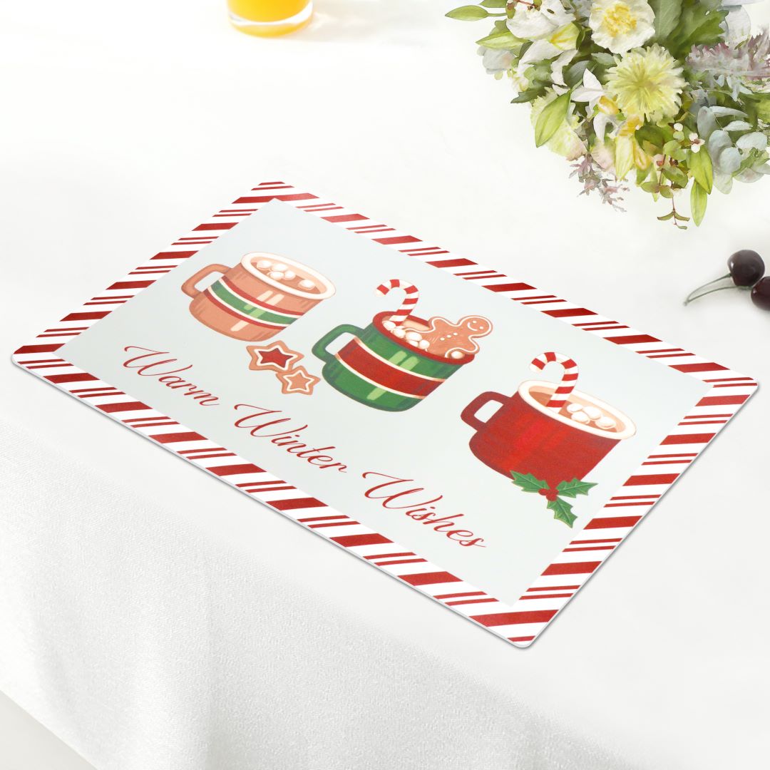 Xmas Hot Chocolate 4pk Kitchen Placemats