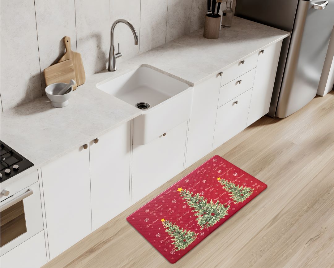 Xmas Anti-Fatq Tree Greetings Mat 17 x 28