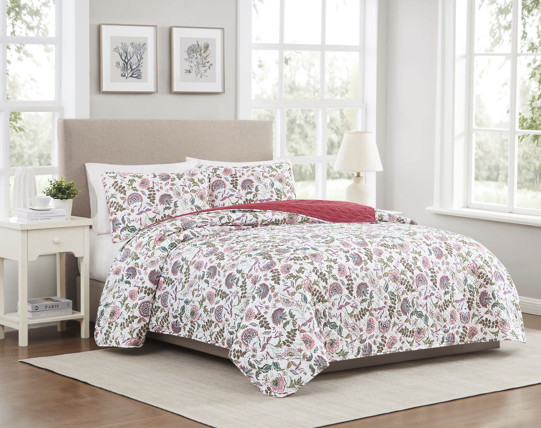 Hyacinth 3pc REV-HNG Quilt  Q