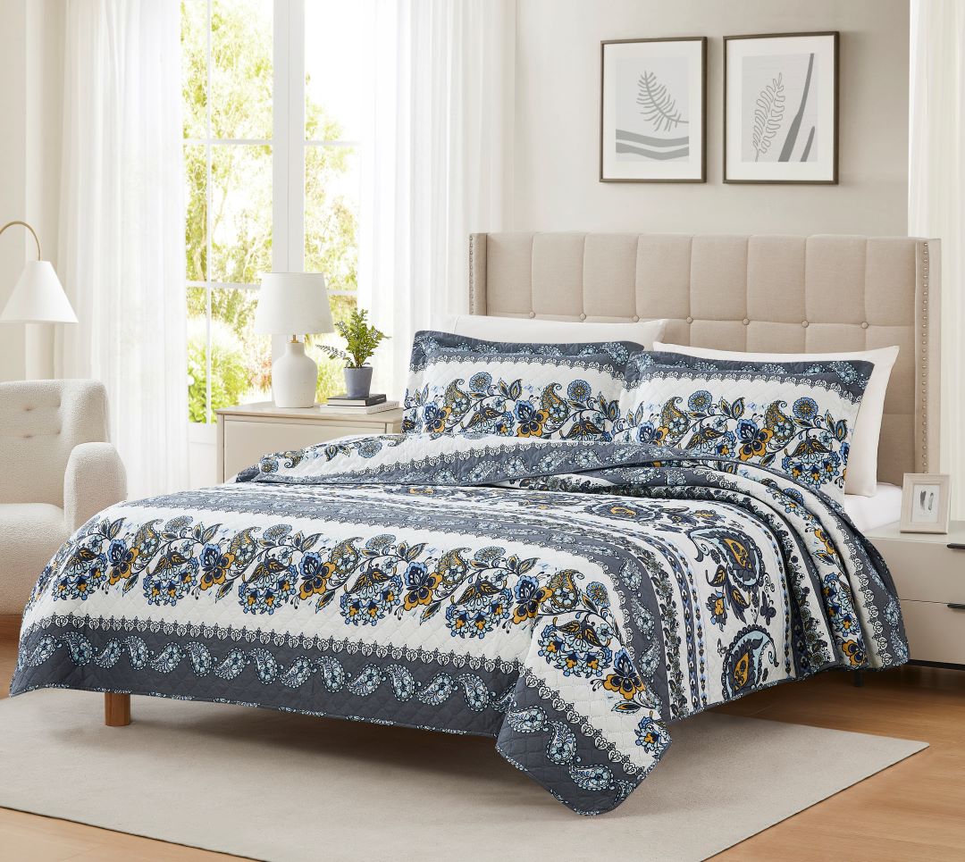 Hudson Charity 3pc Pinsonic Quilt Queen