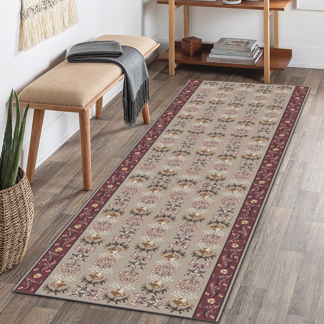 Hannah Print Flannel Washable Runner 20"x60"