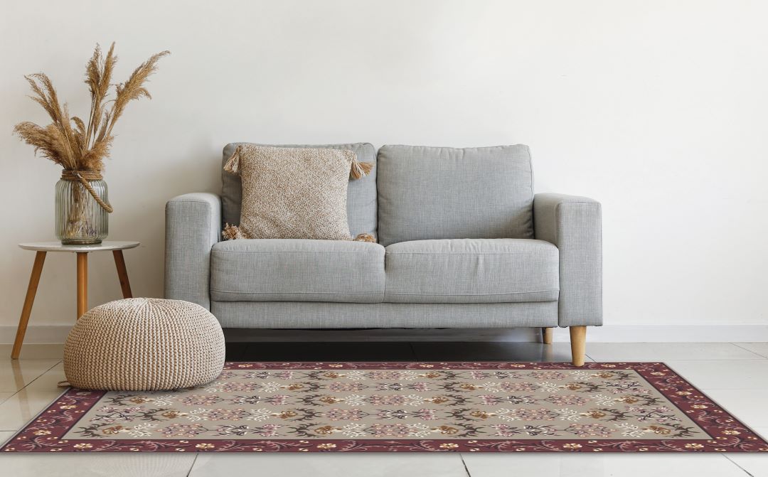 Hannah Print Flannel Washable Rug 48"x66"