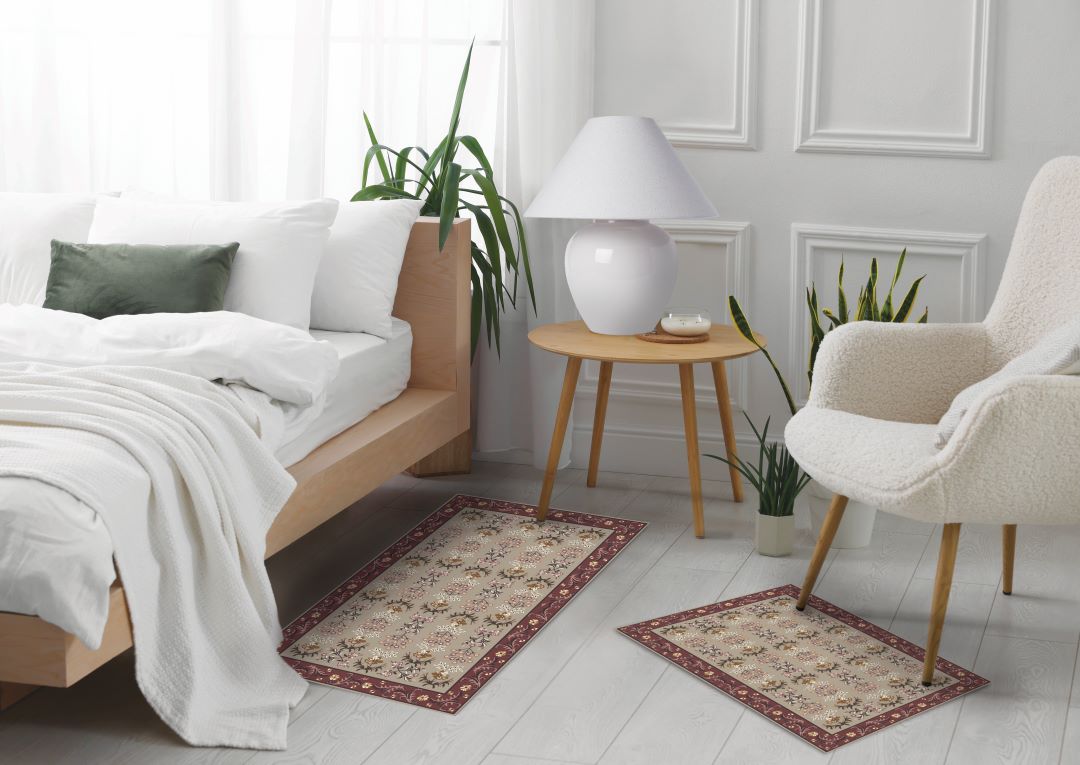 Hannah 2pc Print Flannel Washable Rugs 20x32/24x40