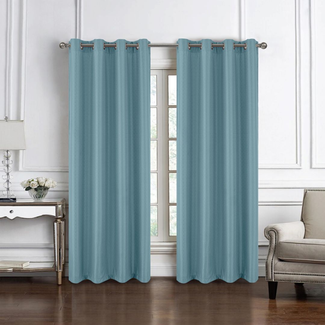 Sedona Jacquard Grom Panel 84" Blue