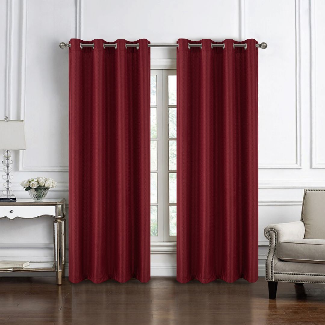 Sedona Jacquard Grom Panel 84" Burgundy