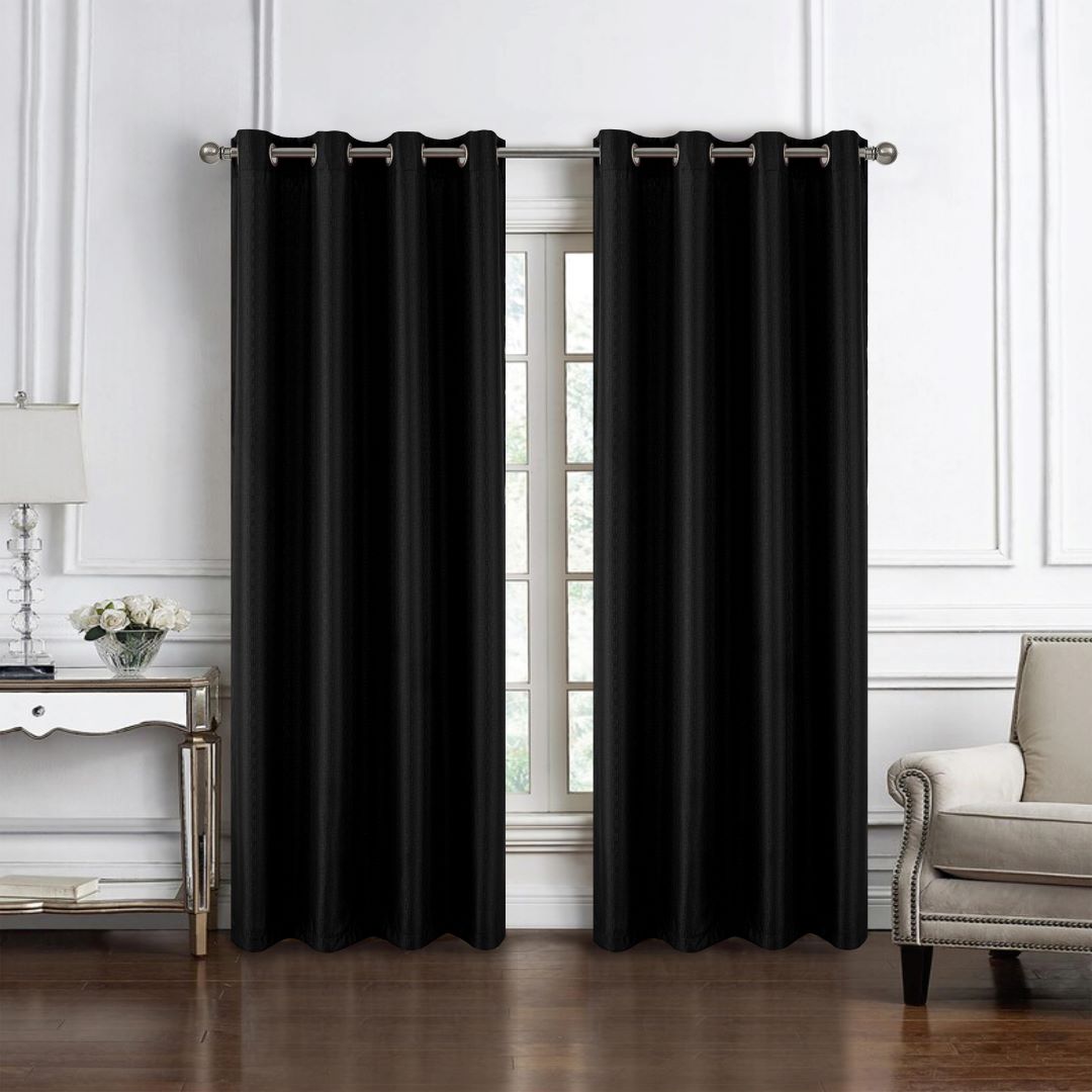 Sedona Jacquard Grom Panel 84" Black