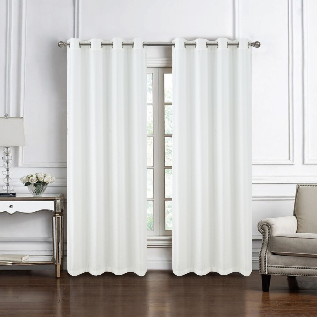 Sedona Jacquard Grom Panel 84" White