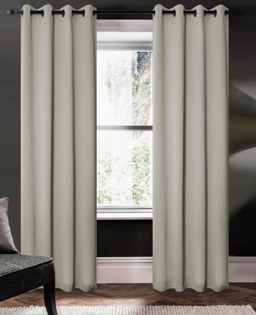 Riley 100% Blackout Grommet Panels 63" Grey