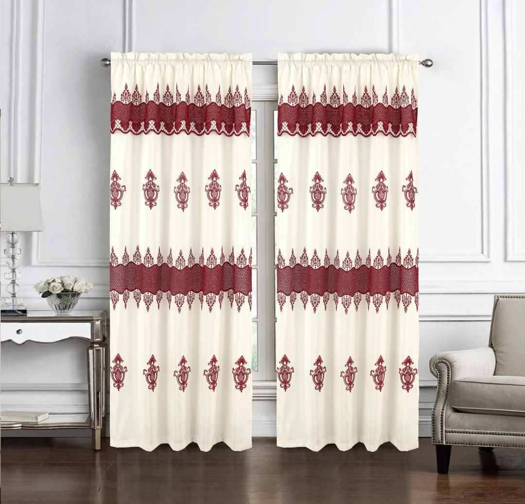 Debbie Macrame RP Panel 90  Beige/Burg