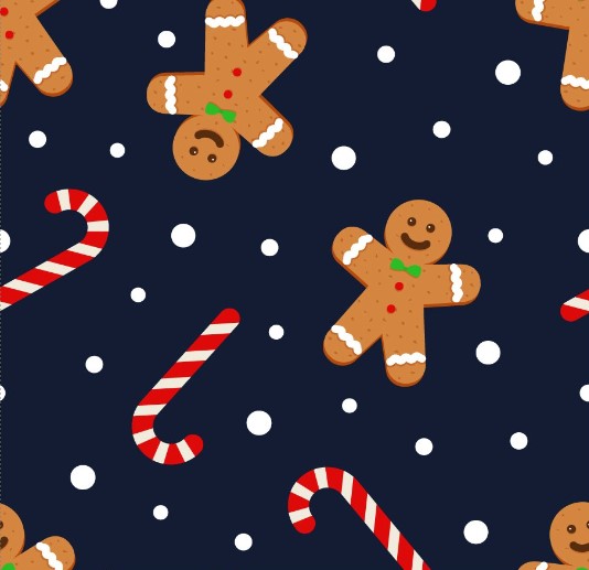 Christmas Gingerbread Candy Slub Shower Curtain