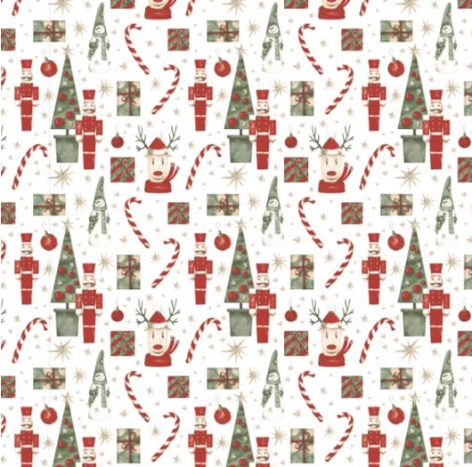 Christmas Nutcracker Slub Shower Curtain