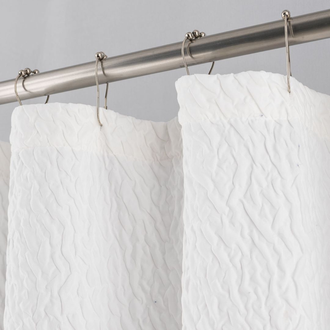 Claire 3D Embossed Printed Shower Curtain Pink