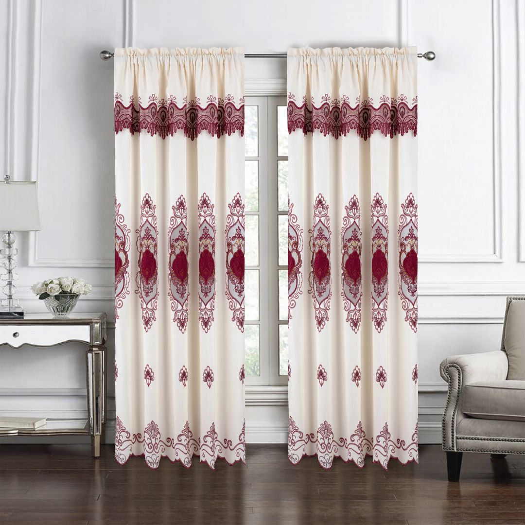 Betsy Macrame RP Panel 84" Burg