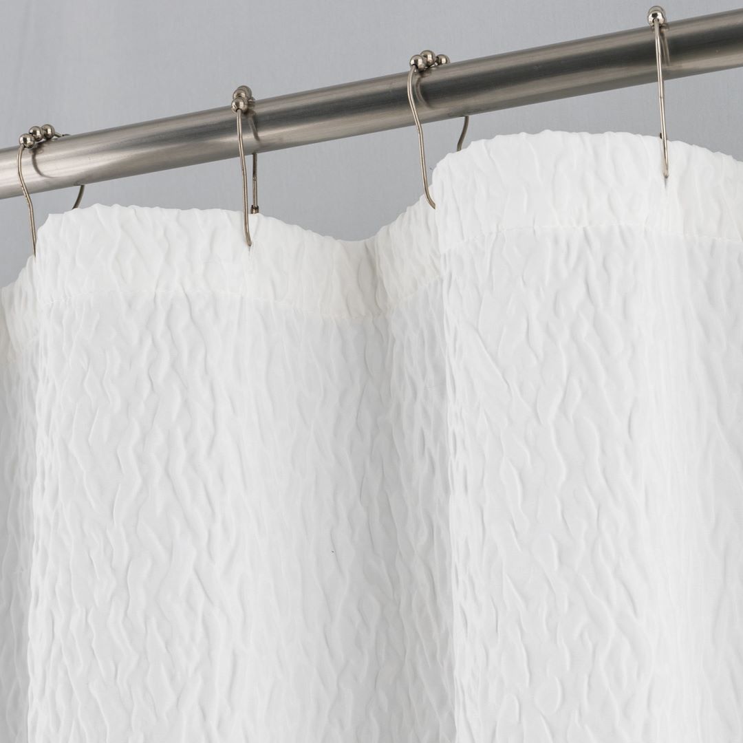 Claire 3D Embossed Printed Shower Curtain Sage