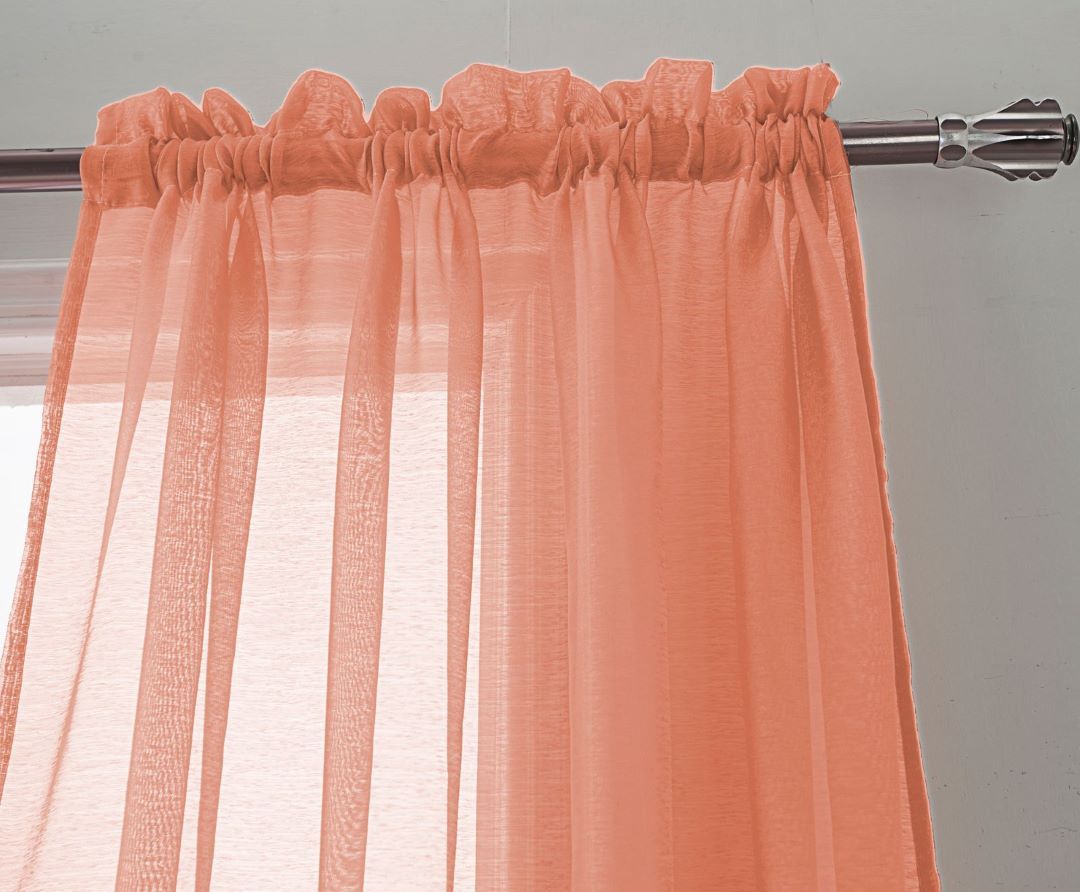 Celine Sheer Panel 84"OP Coral