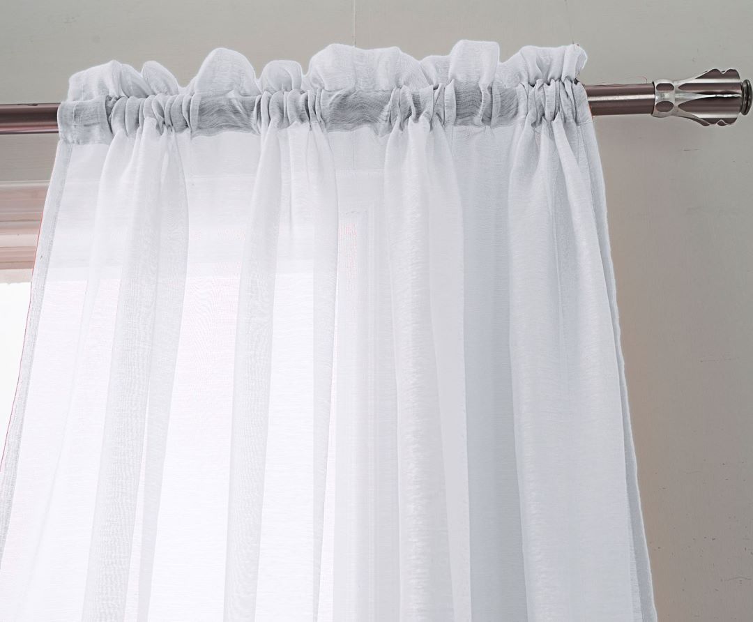 Celine Sheer Panel 84"OP White