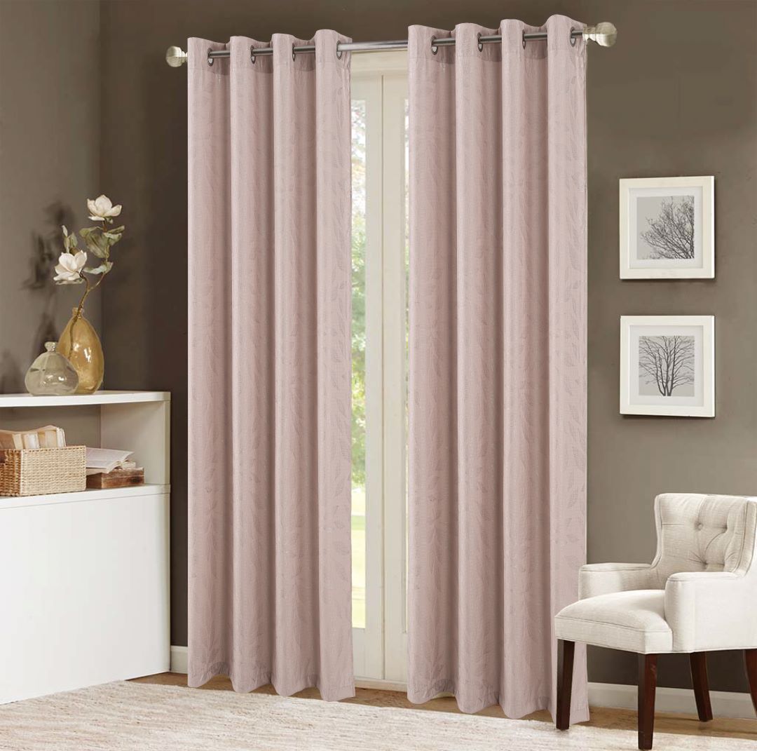 Bexley Foil Jacquard Grom Panel 84" Blush