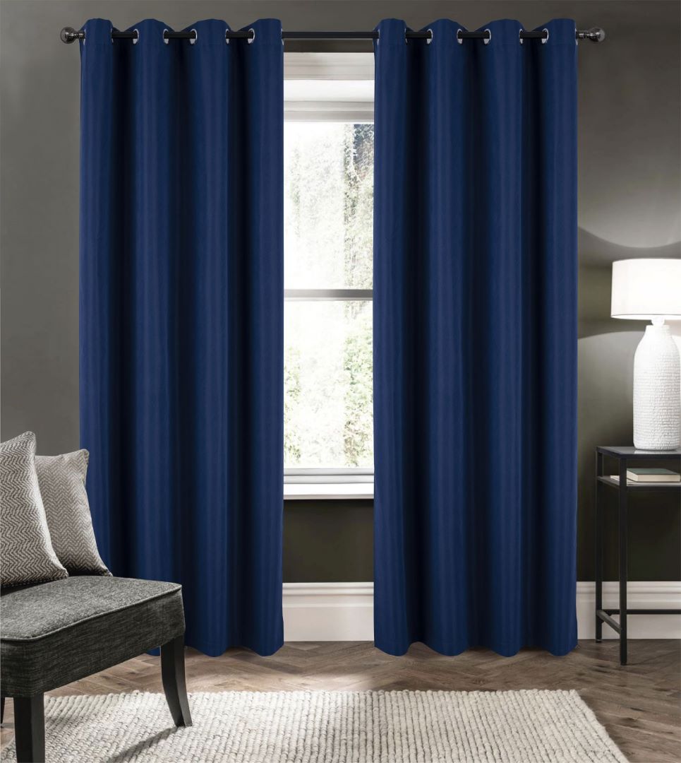 Barron 100% Blackout Grommet Panel 90" Navy