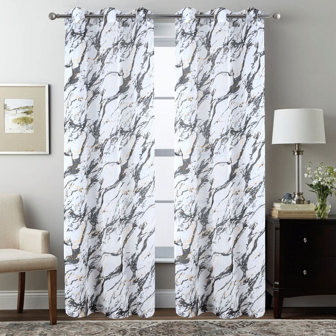 Marble 90 Grom Metallic Printed Doily Black