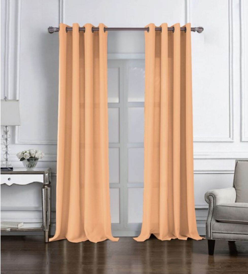 Cole Textured Grommet Panel 84" Peach