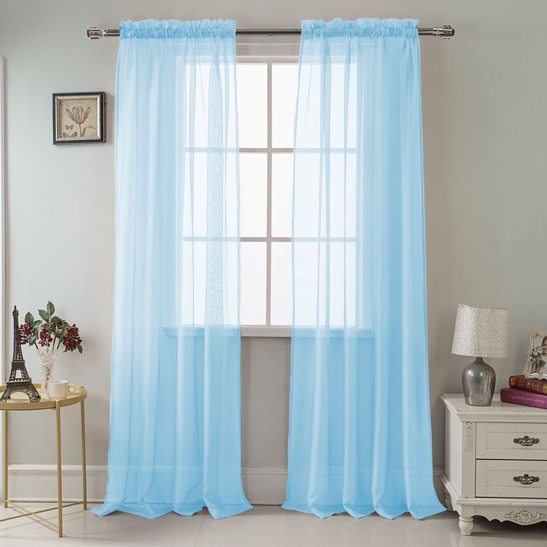 Celine Sheer Panel 90" OP  Blue