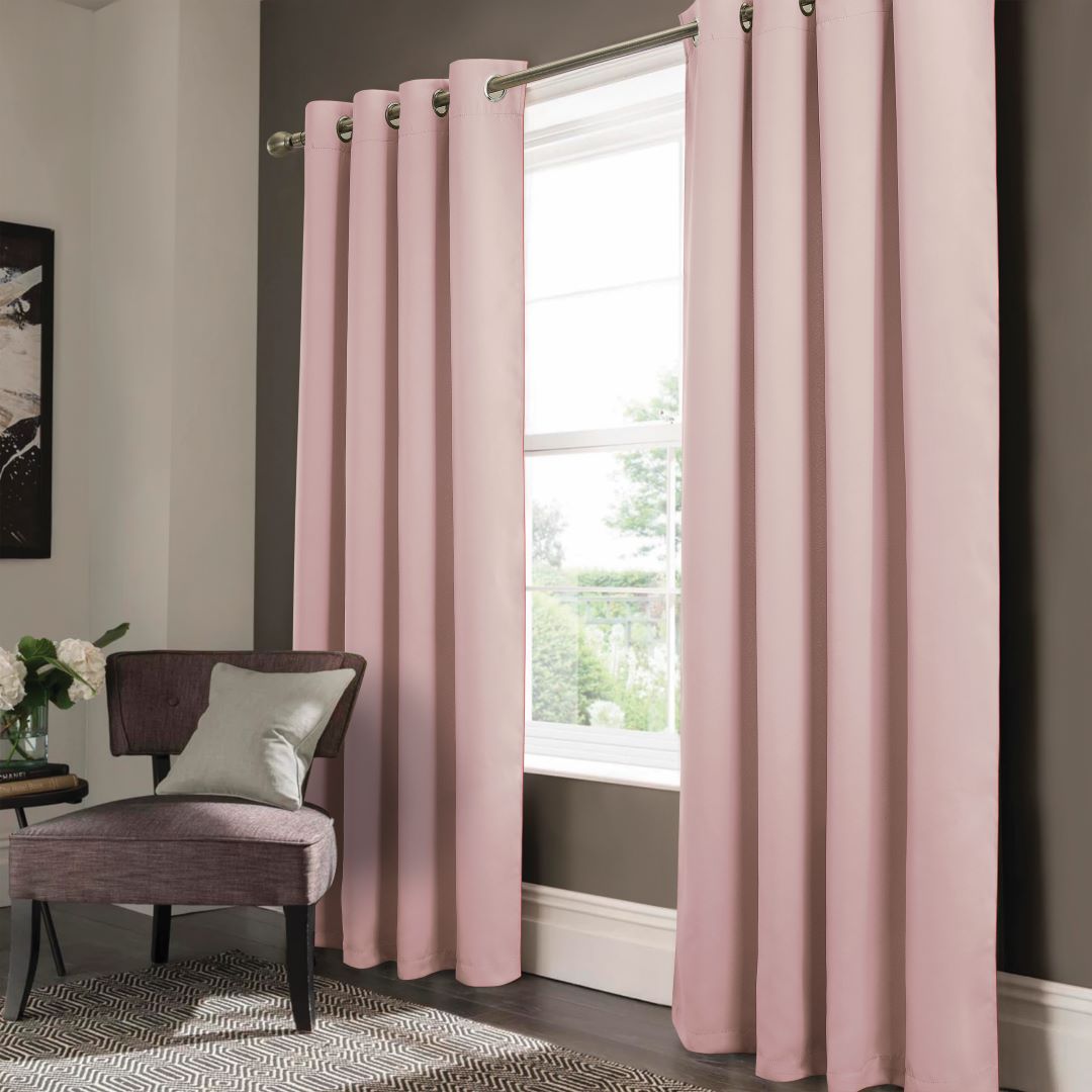 Anchorage Blackout Grommet Panel 90" Blush