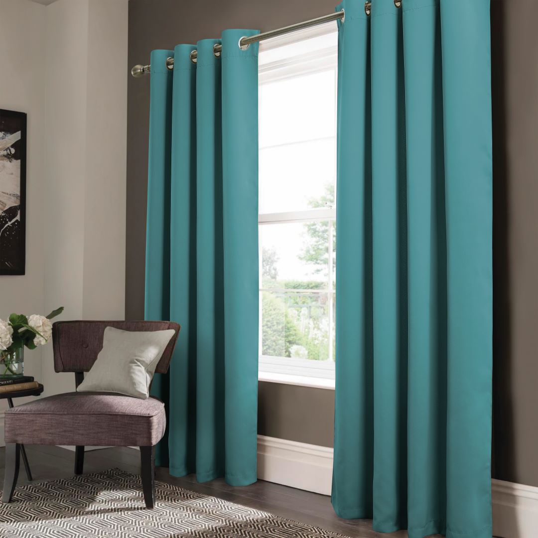 Anchorage Blackout Grommet Panel 90" Turquoise