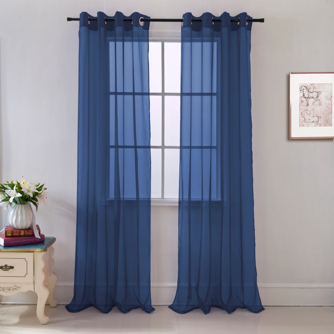 Cara Grommet Panel 84" Navy
