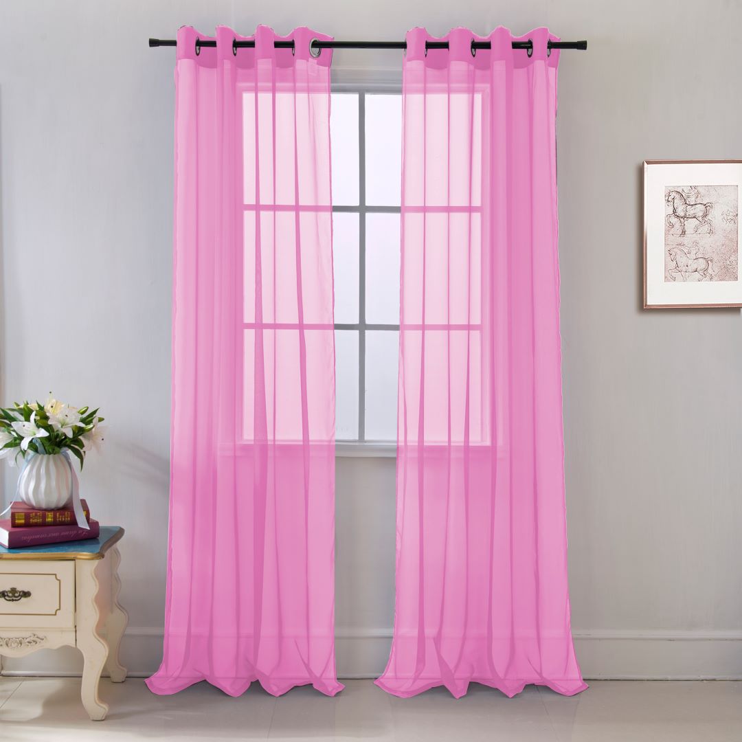 Cara Grommet Panel 84" Pink
