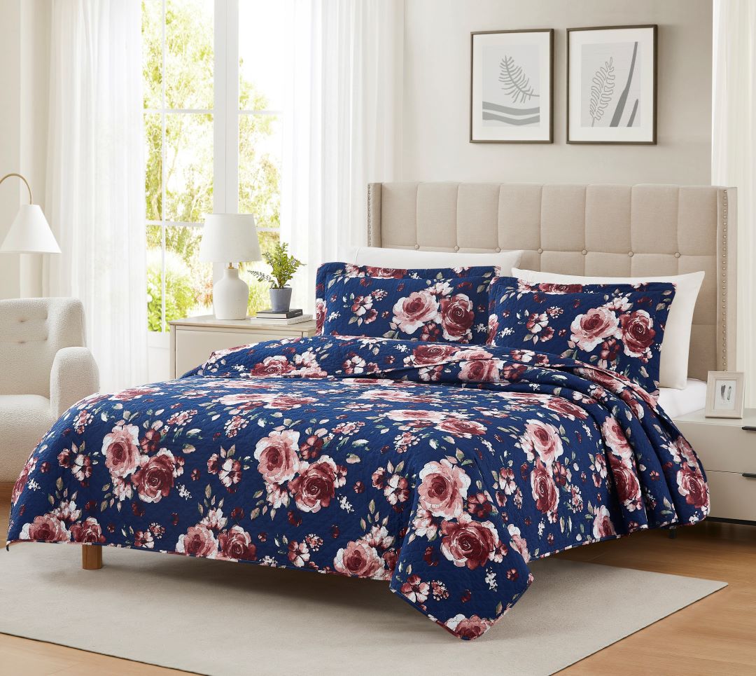Mayfair Allison 3pc Pinsonic Quilt Queen