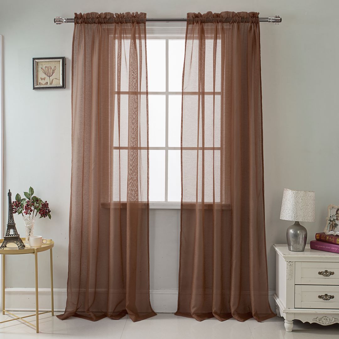 Celine Sheer Panel 90" OP  Chocolate