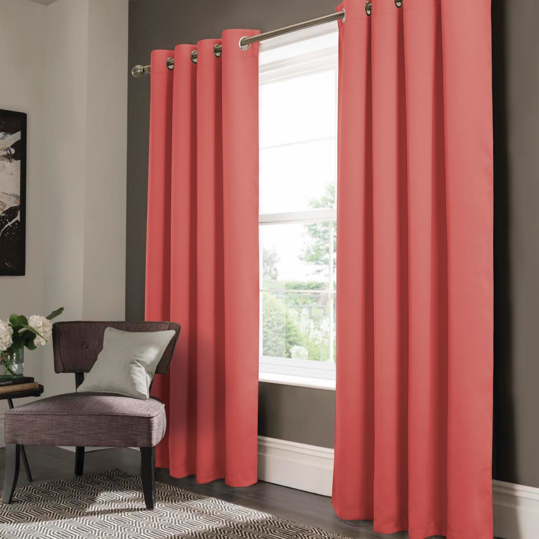 Anchorage Blackout Grommet Panel 90" Coral