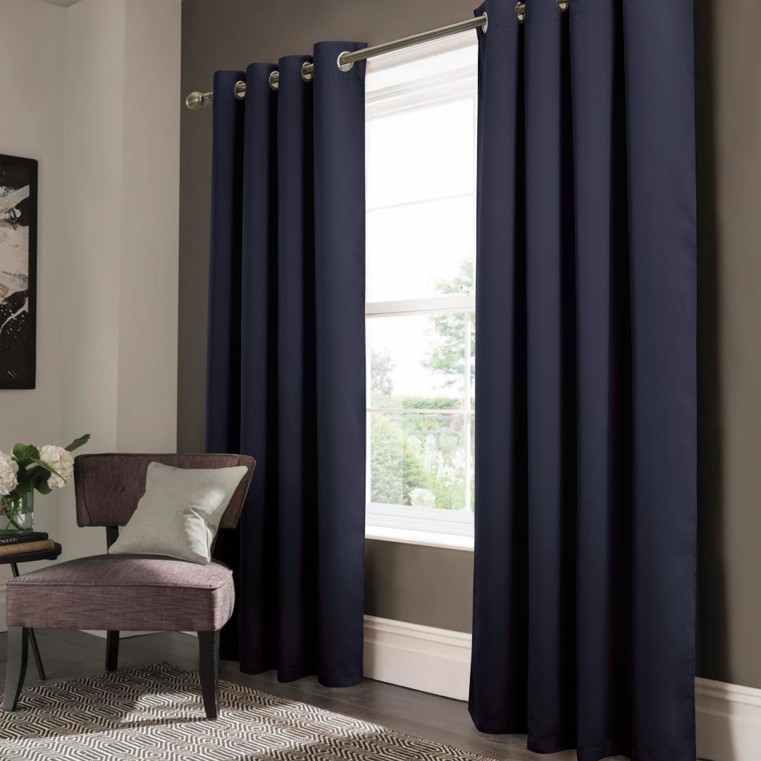 Anchorage Blackout Grommet Panel 90" Navy Blue