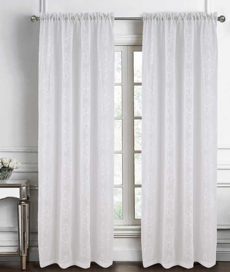 Andrea 2pc Emb Metallic RP 84" Assorted